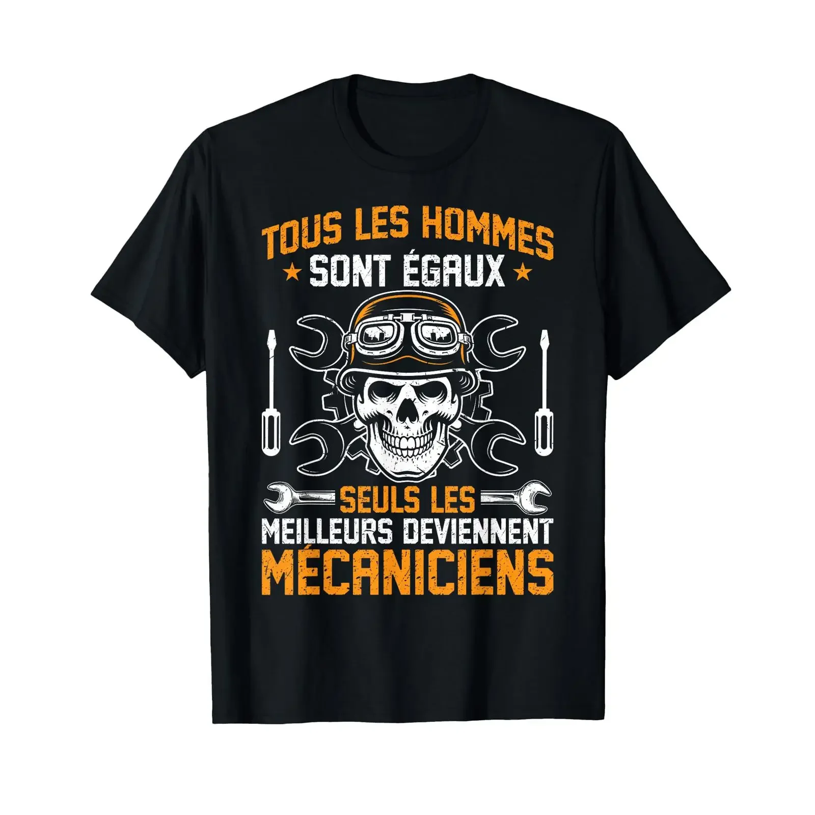 T-shirt unisexe vintage délavé « Mechanics Only The Best Become Funny» pour homme, élégant, légèrement ample, idéal pour le quotidien, doux et extensible
