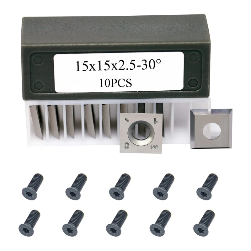 Replacement Cutter Inserts 15mmx15mmx2.5mm-30° for Woodworking Dropship