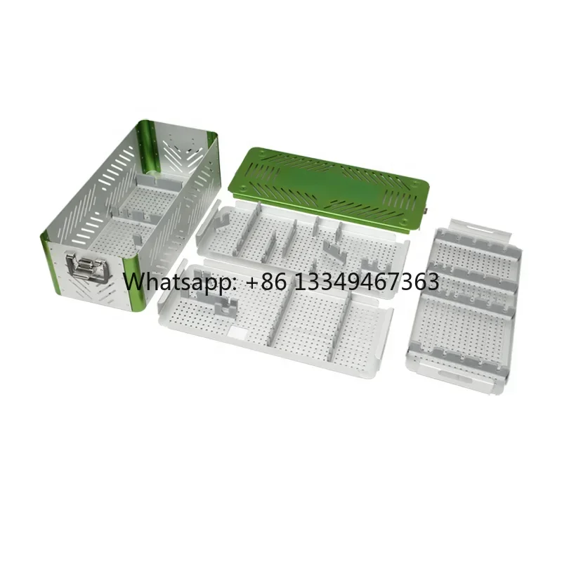 

Hot sales High quality aluminum alloy and PPSU plastic surgical instrument kit hold transfer and sterilization by autoclavable E