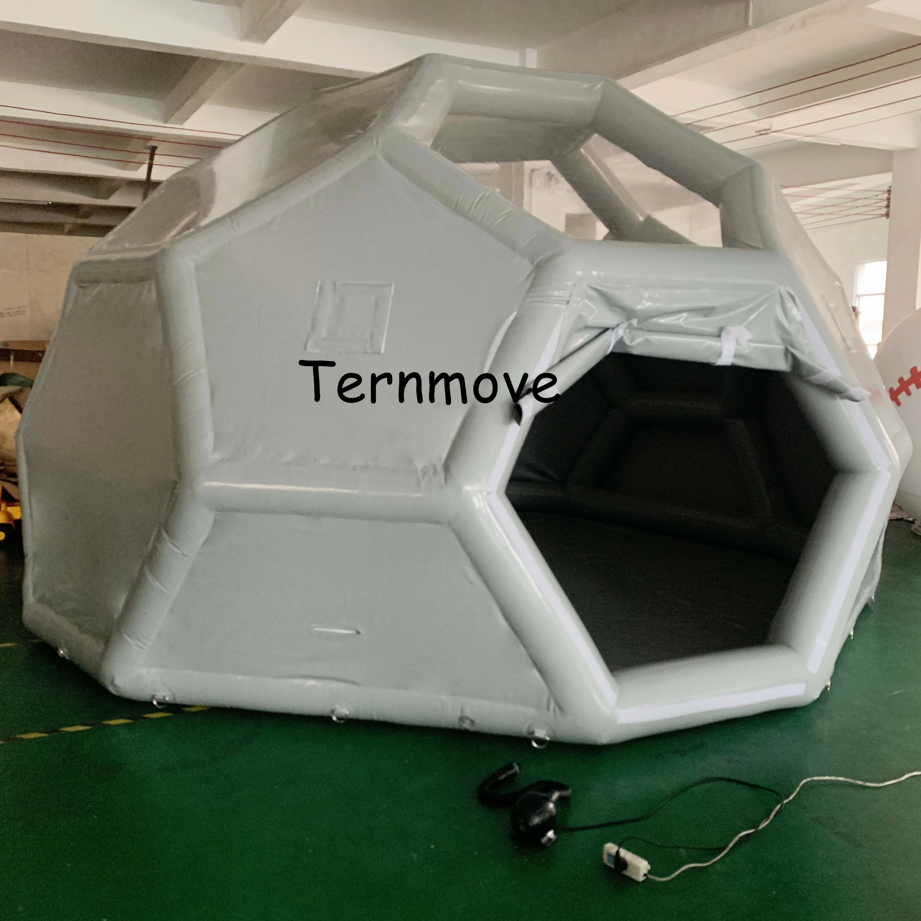 Polygon inflatable half clear football soccer tent inflatable show house Famaily Backyard pvc leisure camping tent