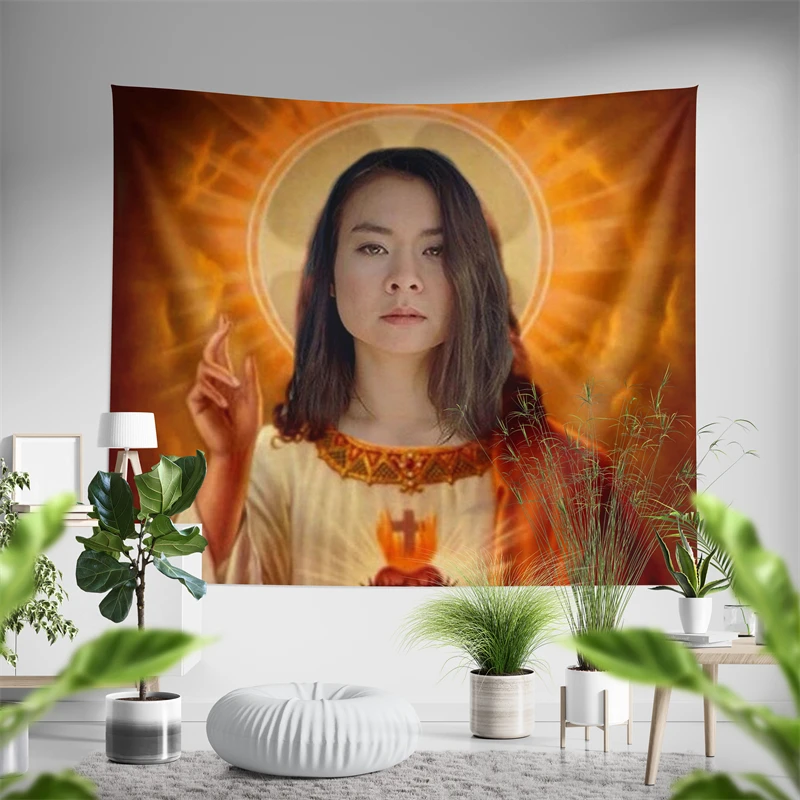 Aertemisi Mitski Miyawaki Tapestry Wall Hanging Art for Bedroom Living Room Decor College Dorm Party Backdrop Home Decoration