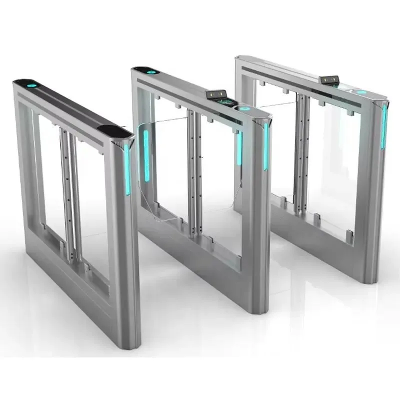Aluminum alloy rotary fence door entrance safety pedestrian access control anti-trailing speed gate IP55 protection brushless