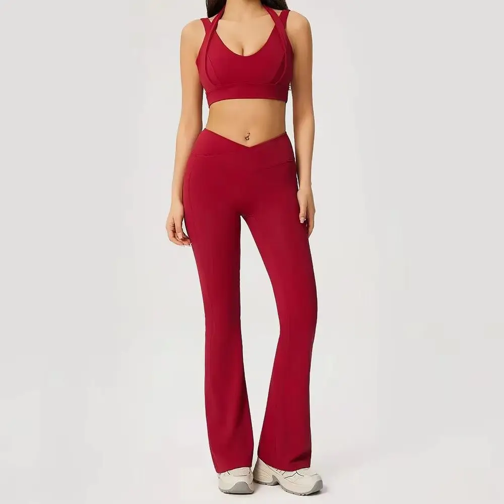 

Yoga Set Women Sportswear 2PCS Gym Set High Waist Leggings Sports Bra Fitness Vest Athletic Wear Women's Suit Workout Clothes