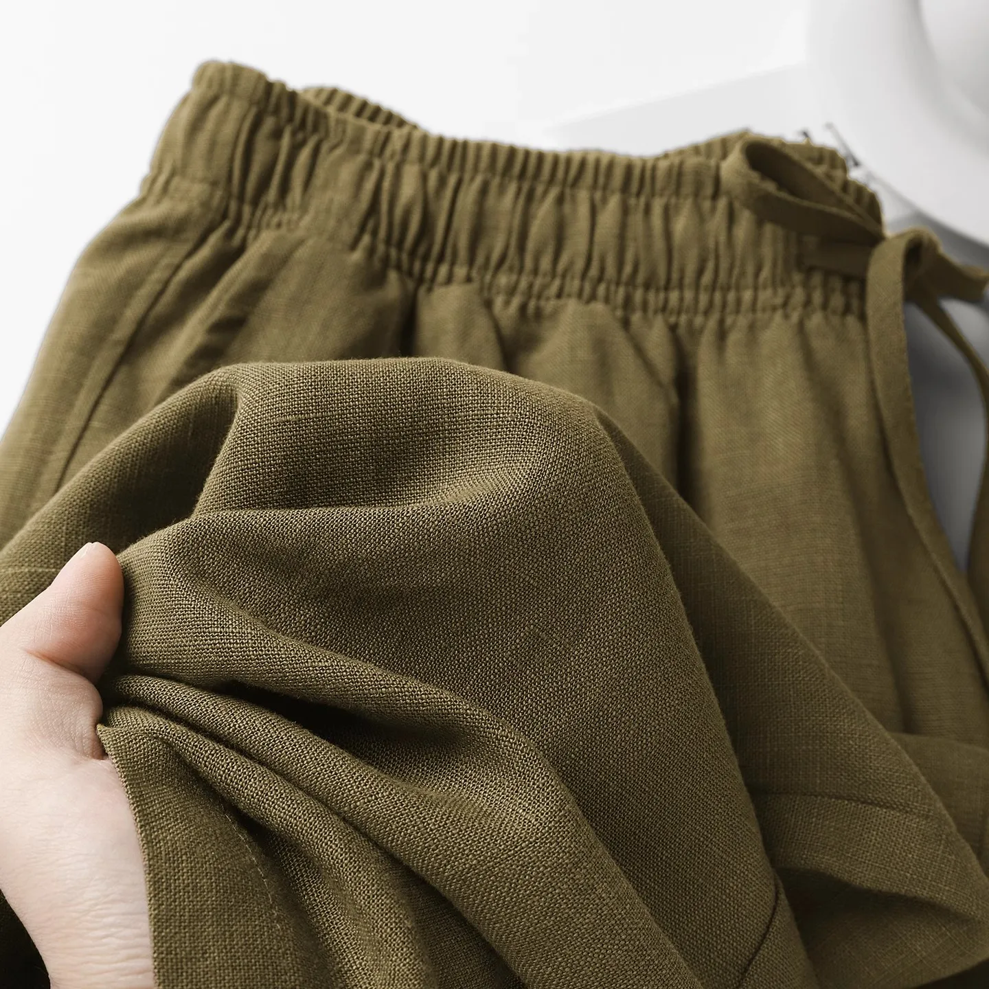 

High Quali Lyocell Linen Casual Pants Lightweight Breathable Cool Sensation Summer Long Trousers for Men And Women