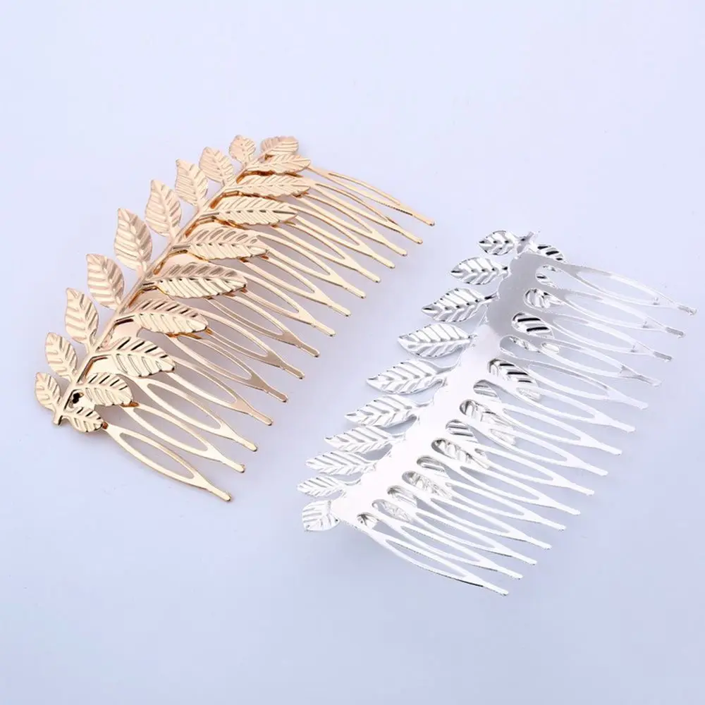 Inserting Tiara Headwear Hair Clips Leaves shape Hairpins Headband Disk Hair Leaves Crown Wedding tiara Bride Crown Leaf Tiara