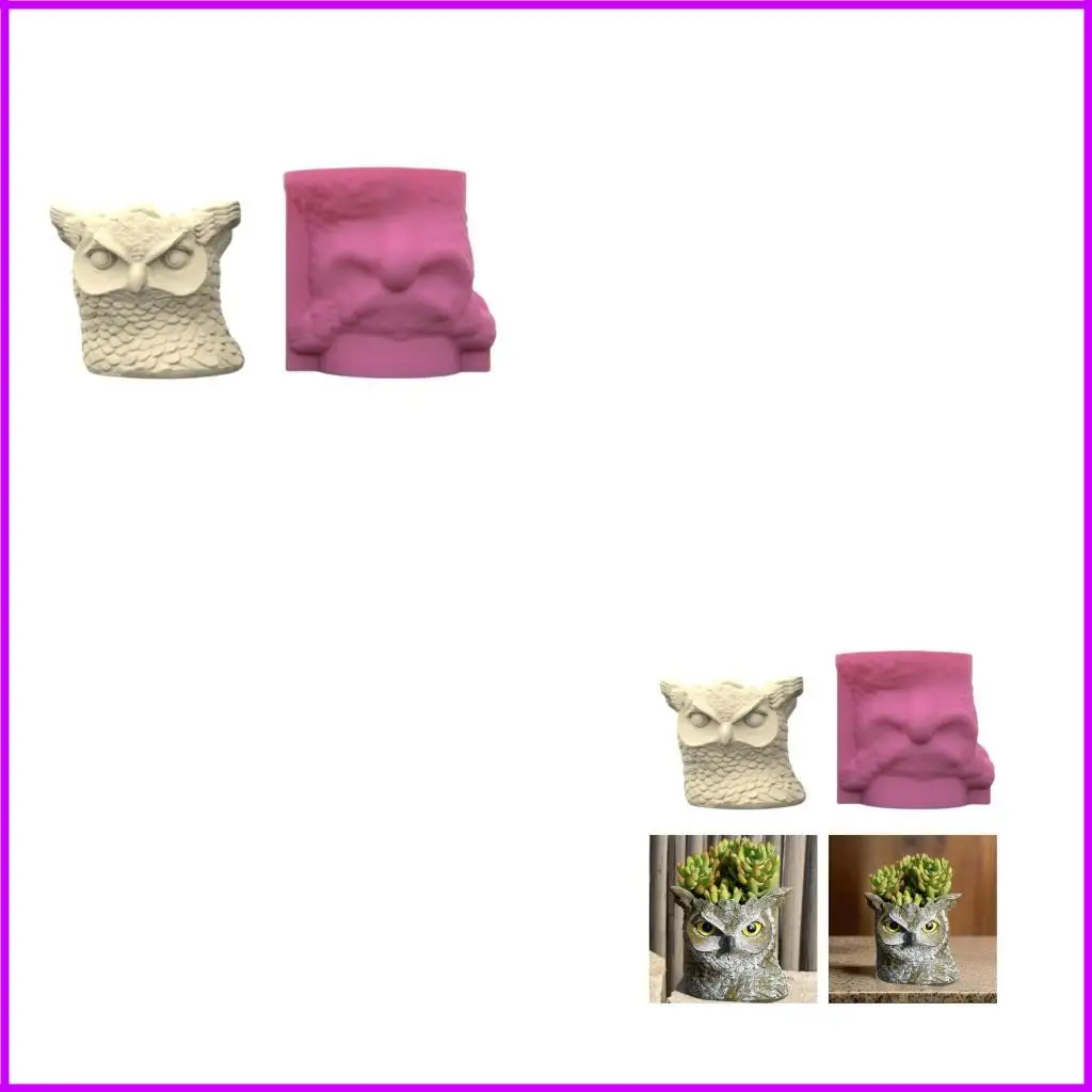 

Multipurpose Silicone Mould for Succulent Planters and Pen Holders Owl