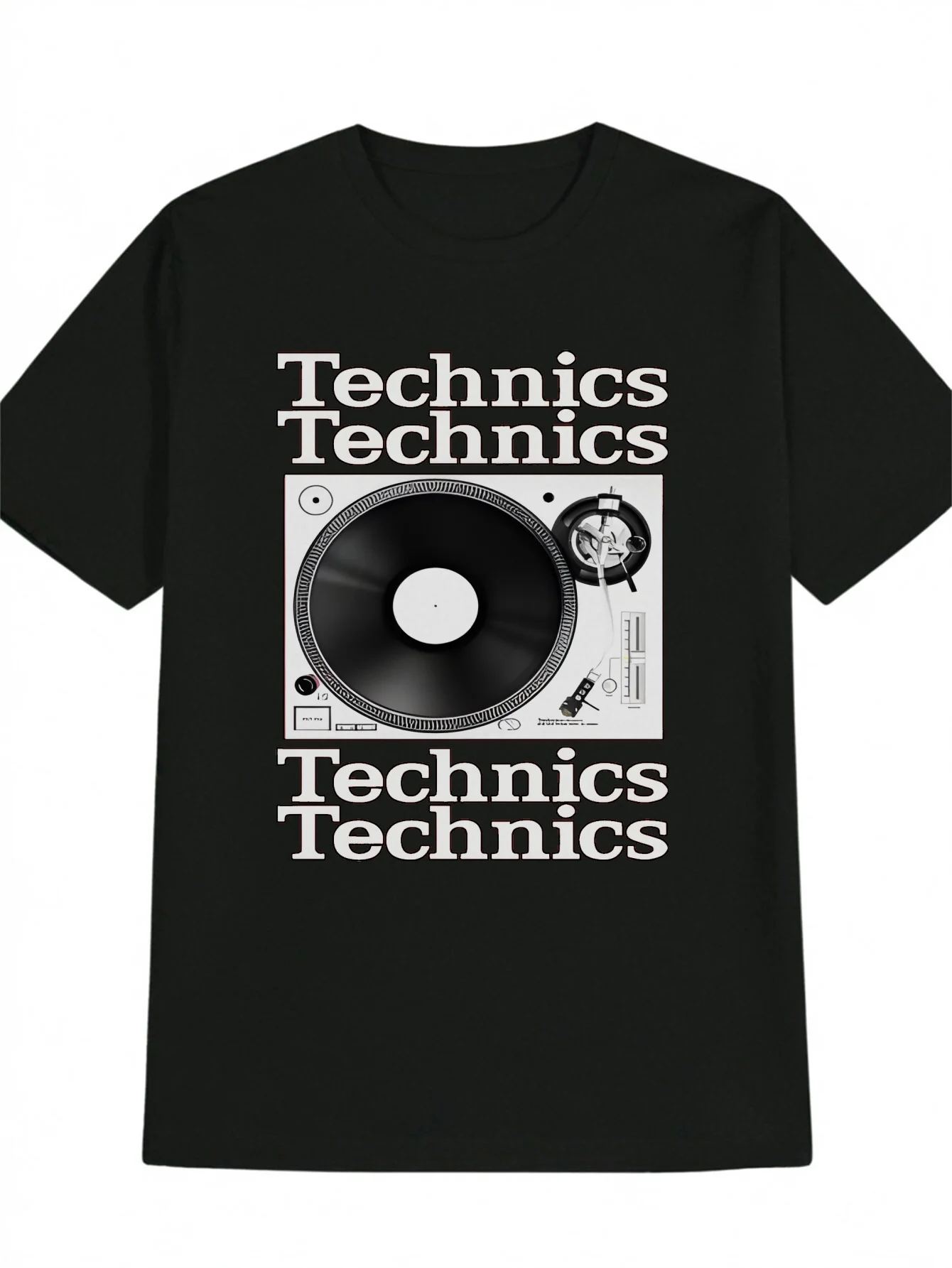 Vintage Technics T Shirt Record Player Graphic Tee Retro Music Aesthetic Top Harajuku Streetwear Casual Unisex Summer Tshirt