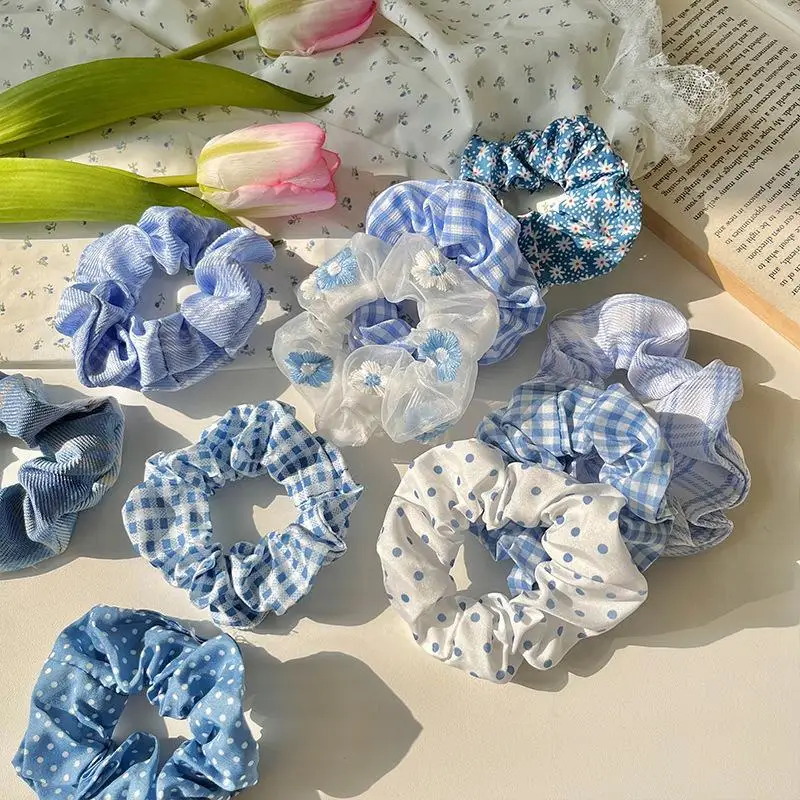 10er-Set elastische Haargummis für Damen und Mädchen, für den täglichen Gebrauch, für Pferdeschwänze und Duttfrisuren, Haar-Accessoires, niedliche Kopfbedeckungen, elastische Haarbänder – Detail 5