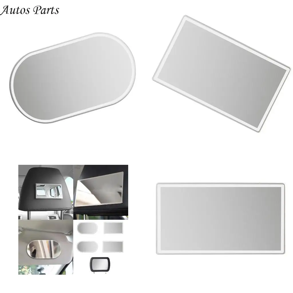 57BA Car Interior Cosmetic Mirror Makeup Mirror for Car Visors Seatback Makeup Mirror