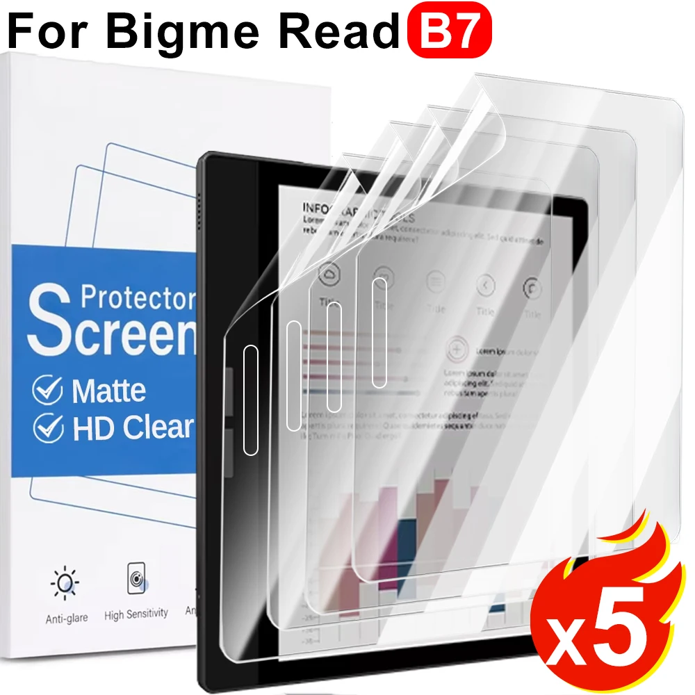 Protetor de tela para bigme read b7, 7 polegadas, transparente, pet, macio, anti-arranhões, película protetora para bigme read b7/b7 pro/b751/b751c/b751cs