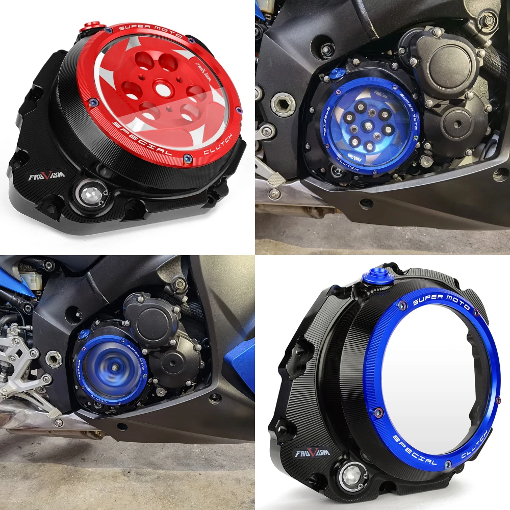 Clear Clutch Cover For Suzuki GSX-R1000 GSXR1000 2007-2008, GSXS1000 GSXS1000F 2018-2021, GSX-S GSXR 1000