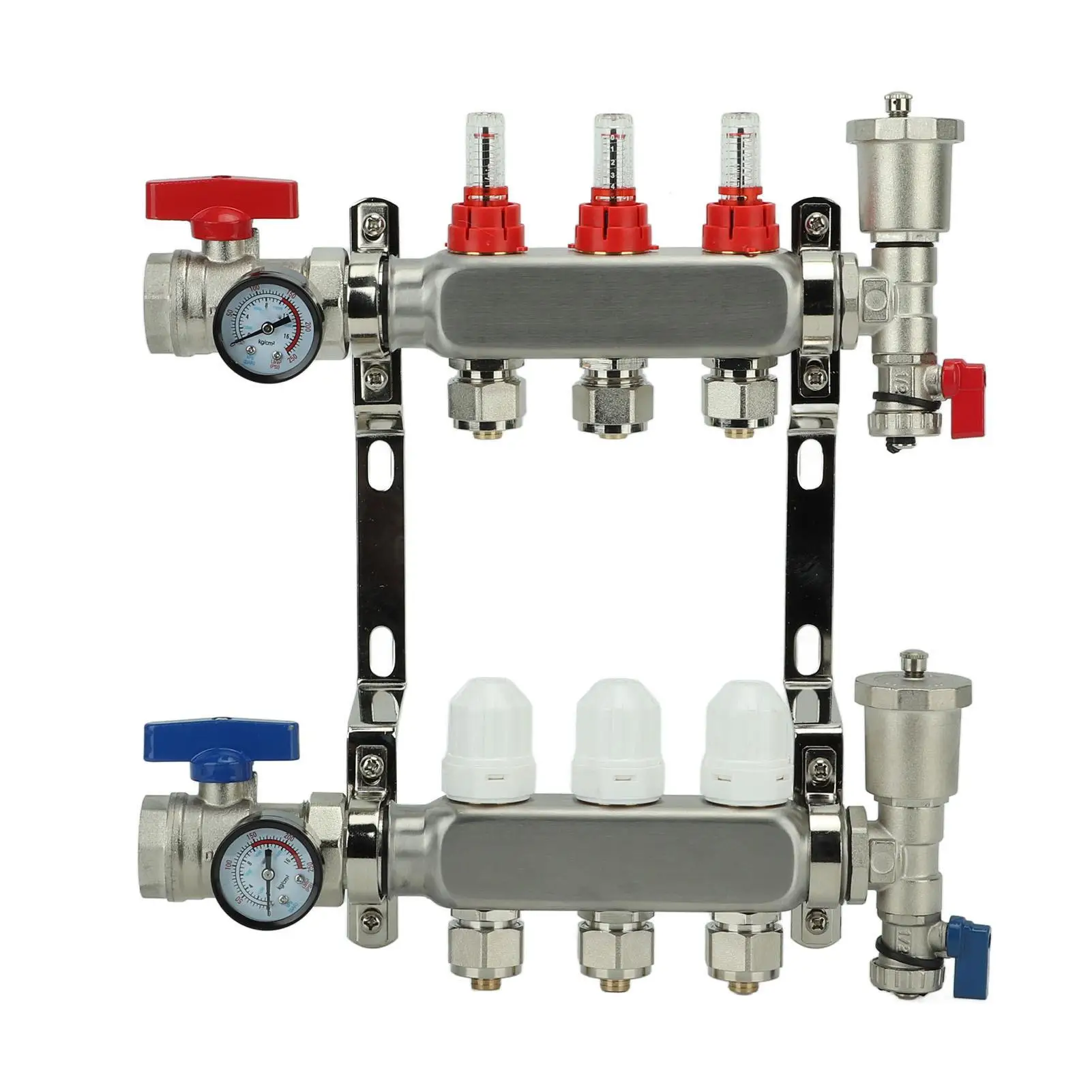 3 Radiant Floor Heat Manifold Kit - Brushed Finish G1in for Efficient Heating Solutions