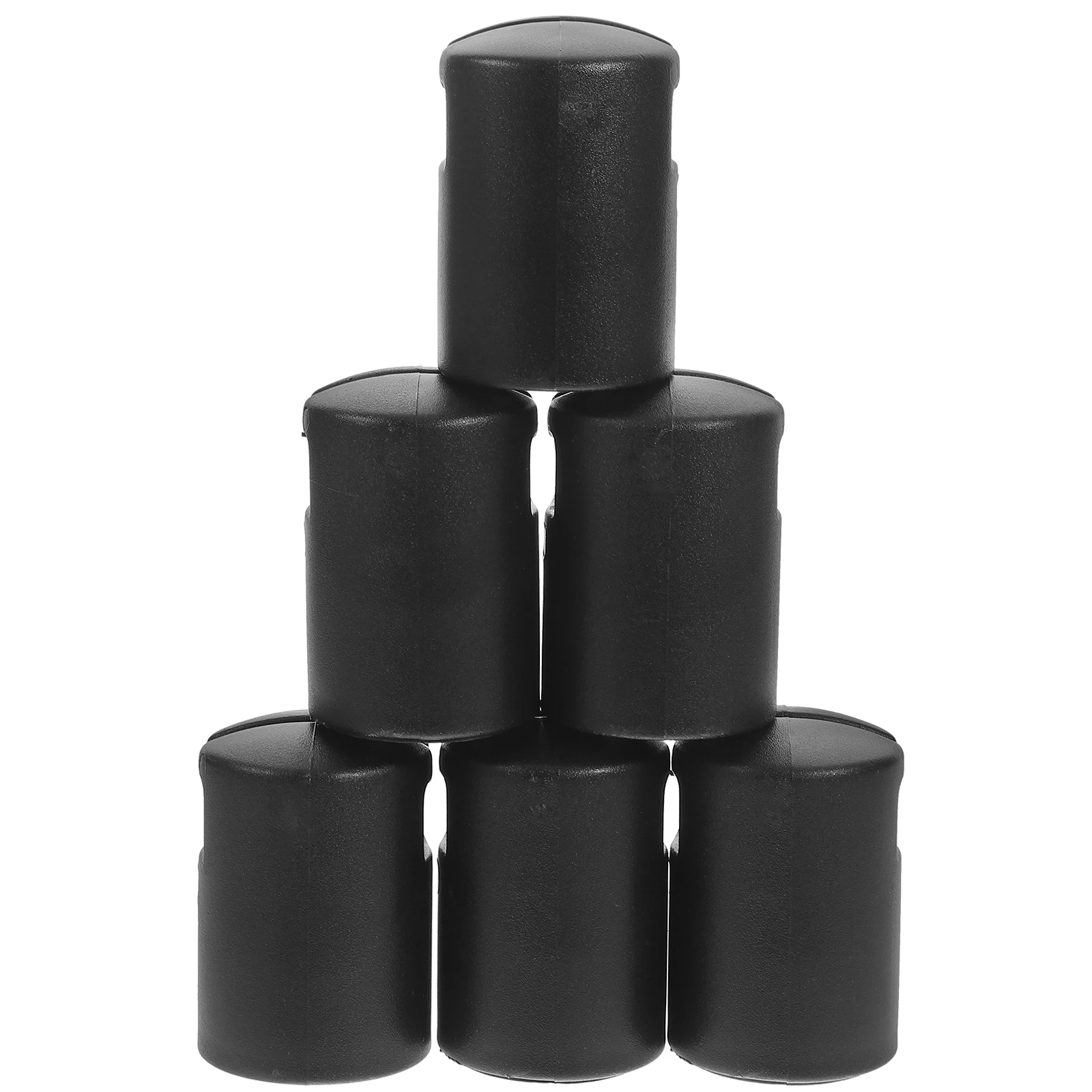 

6pcs Trampoline End Caps Black Abs Protective Covers Replacement Durable Wear Resistant Children Jump Bed Parts Accessories