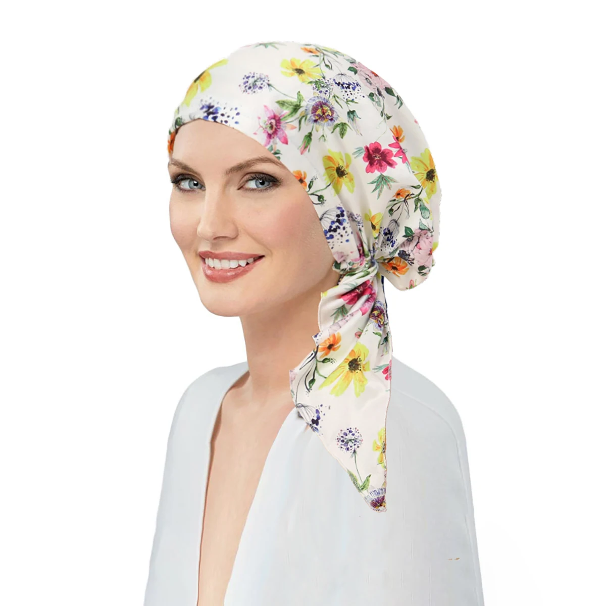 Ramadan Moslim Mode Print Hijab Tulband Hoeden Lange Staart Hoofd Wraps Elastische Hijab Hoeden Ademend Chemo Cap Voor Vrouwen Meisjes