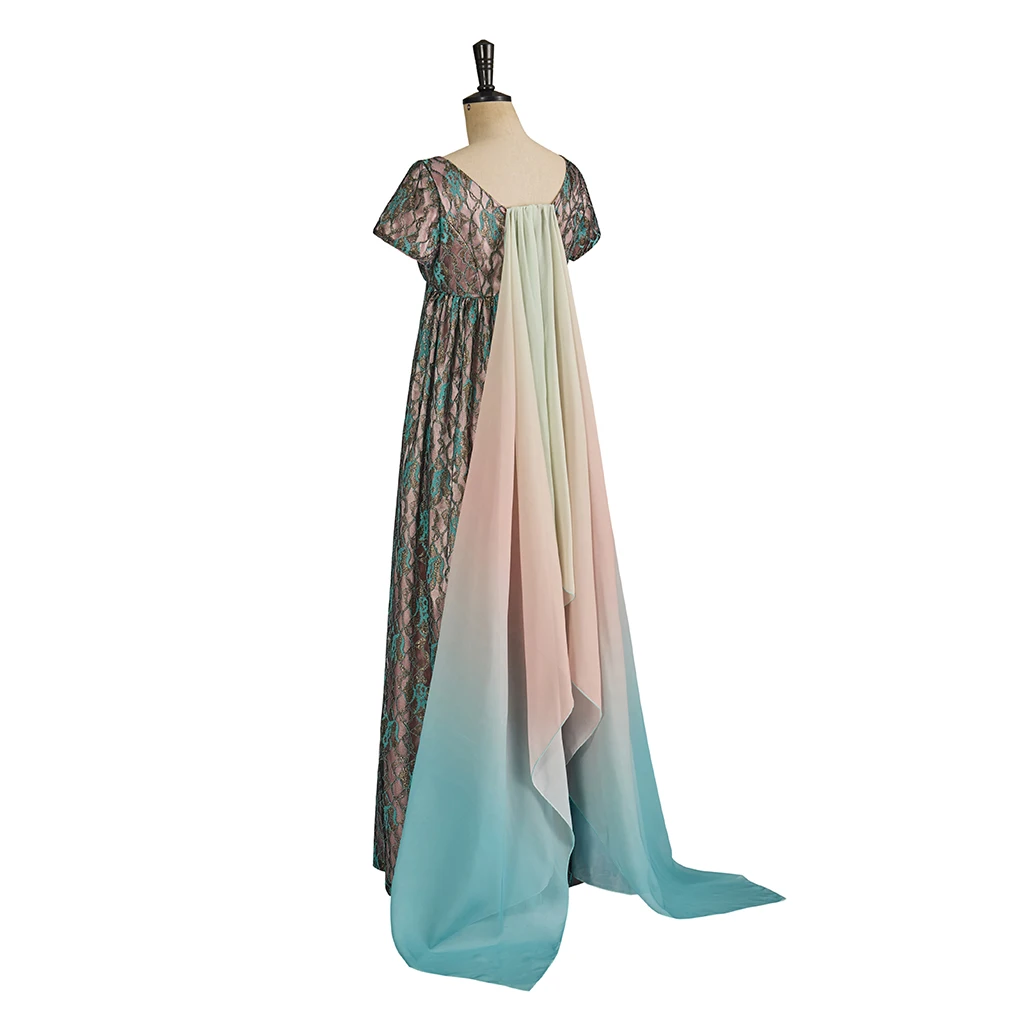 كيت تأثيري فستان القرون الوسطى المرأة الأزهار ريجنسي فستان القوطية الفيكتوري هالوين كرنفال الزي ثوب مسائي فستان بتصميم حالم