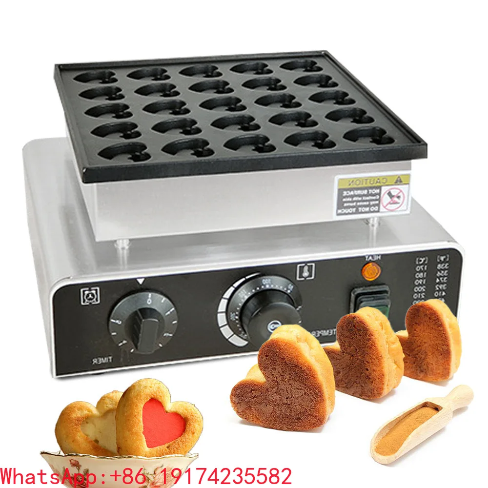 

Electric Heart-Shaped Mini Dutch Pancake Maker - 900W 220V/110V Mini Dutch Pancake Maker- Ideal for Kitchen Bakery Snack Bar