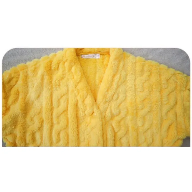 2023 New Bear Winter Pajamas Female Coral Velvet Loungewear Warm Suit Autumn Cute Cartoon V-neck Homewear Thicken Nightwear