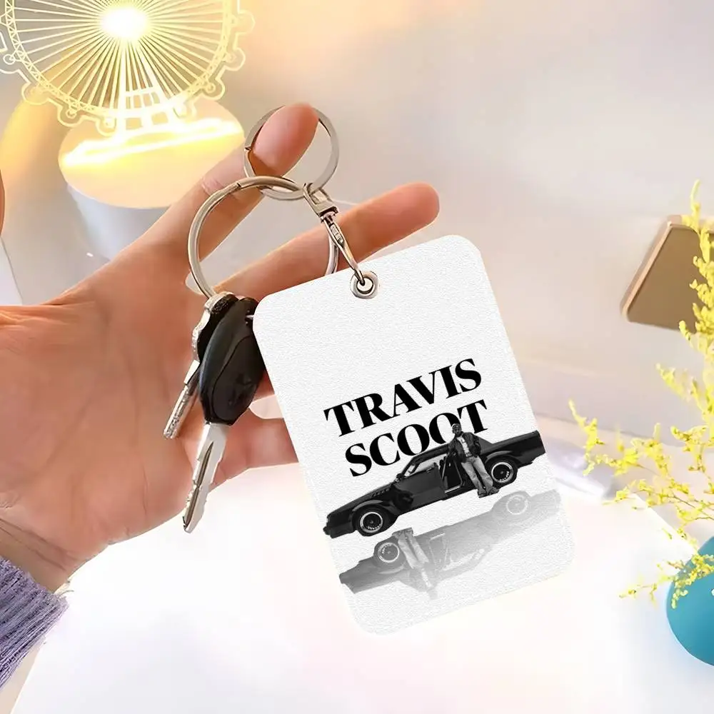 

Кожаный брелок-картхолдер Travis-Scott для карт доступа и ключей, 1 шт.