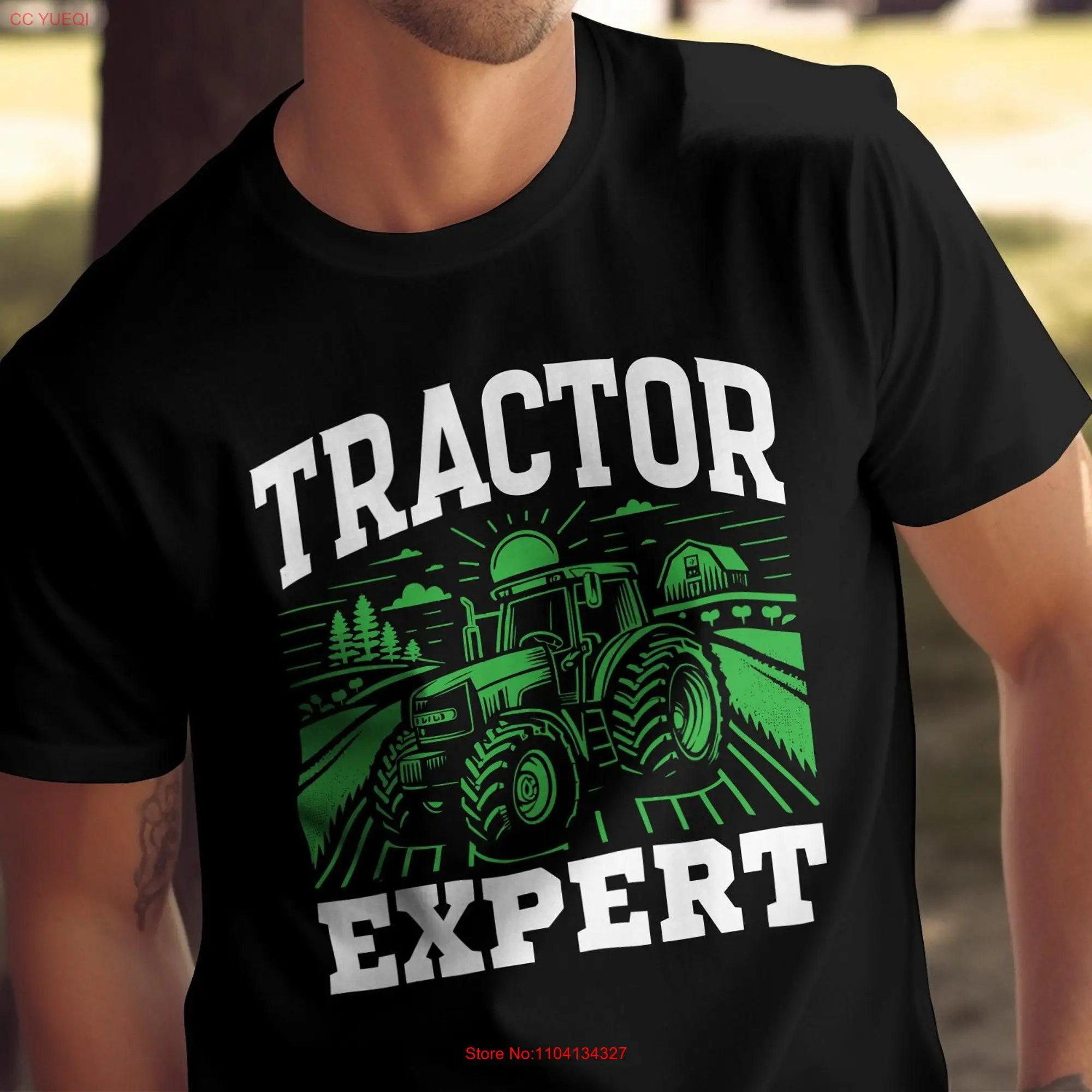 Men tractor T Shirt Farmer Life Dad outdoor lover for unisex Fathers day long or short sleeves