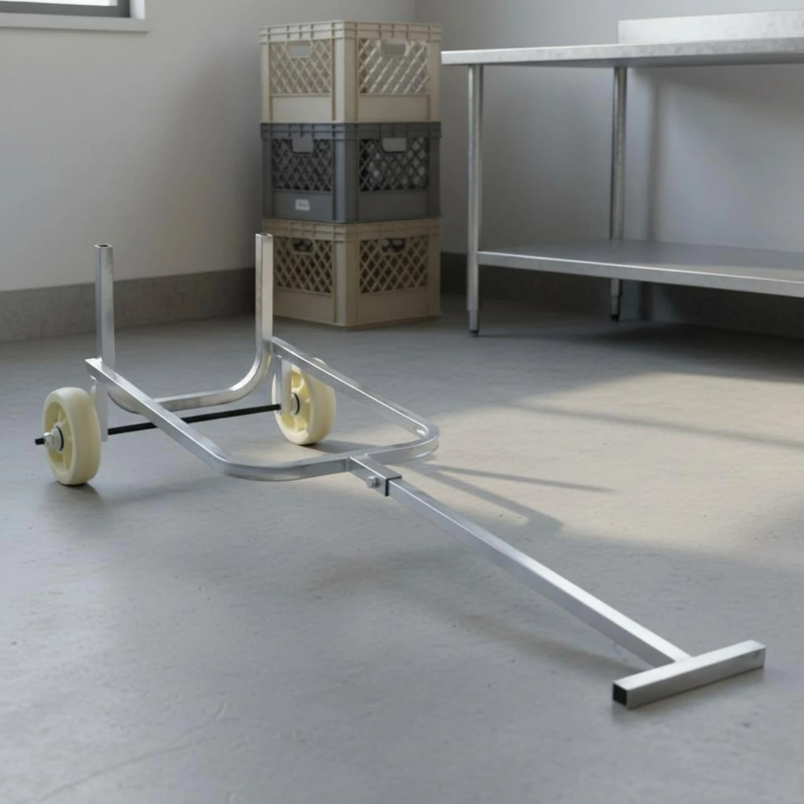 Gas Cylinder Hand Truck Long Handle Propane Cylinder Hand Truck Cylinder Dolly Push Bar Material Handling Two Wheels