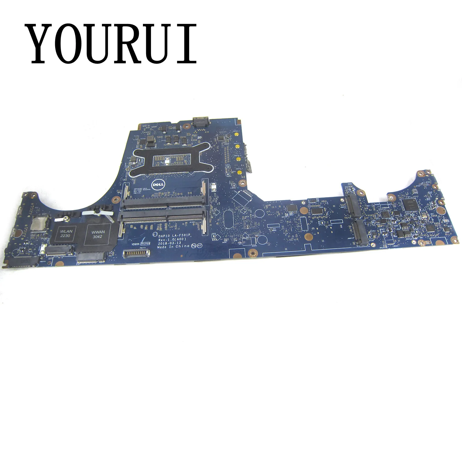 Imagem -02 - Laptop Motherboard para Dell Cpu Mainboard La-f591p Dell Precision 7530 I58400h I79850h I9-8950h