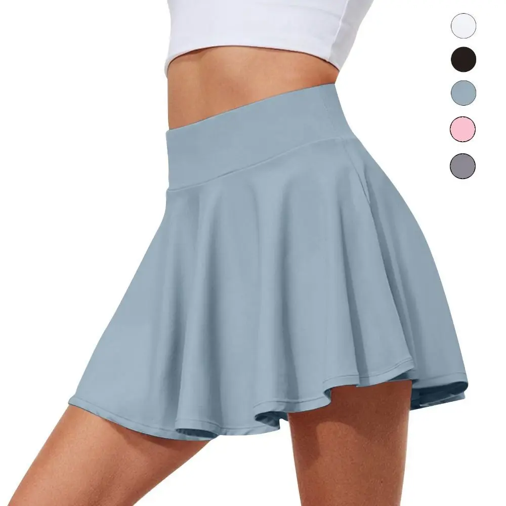Pleated Tennis Skirts Tummy Control with Shorts Pockets Golf Skorts Built-in Shorts 2 in 1 Design High Waisted Skirts