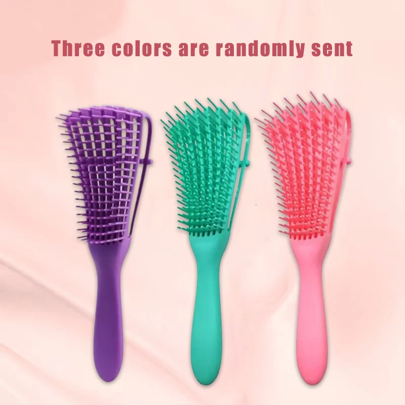 1pc pettine da massaggio a otto artigli colore casuale facile non groviglio liscio quotidiano cura dei capelli strumento per lo styling anti-groviglio per le donne