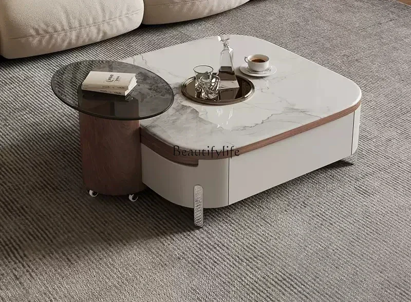 

LXSquare coffee table new simple modern designer microcrystalline stone tea tableSSS