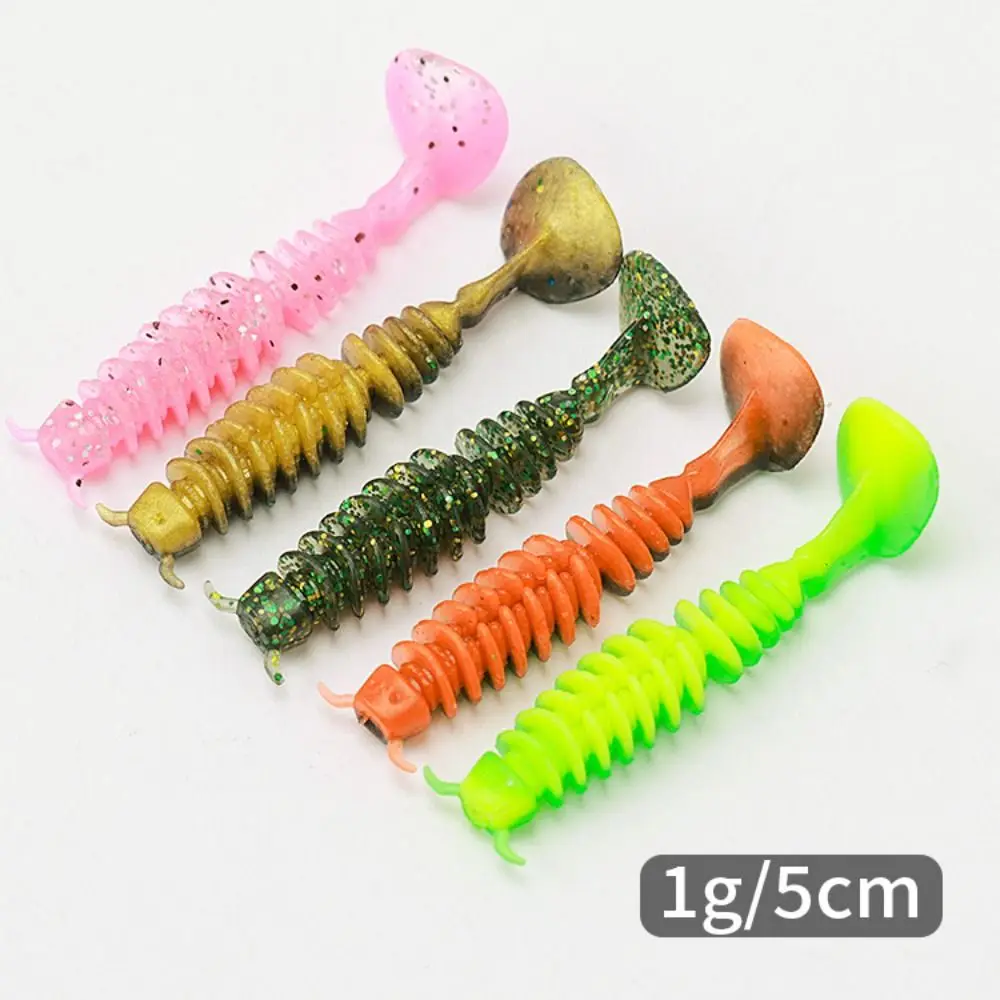 Professional PVC Fishing Soft Lures 5cm Multicolor Fishing Jig Lure Artificial Lures Winter Fishing