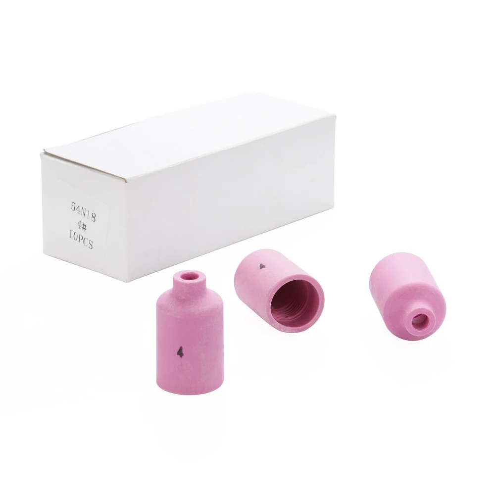 

10PCS 54N18 #4 TIG Welding Alumina Ceramic Gas Lens Cup Tig Torch 17/18/26 TIG Gas Lens Ceramic Cup