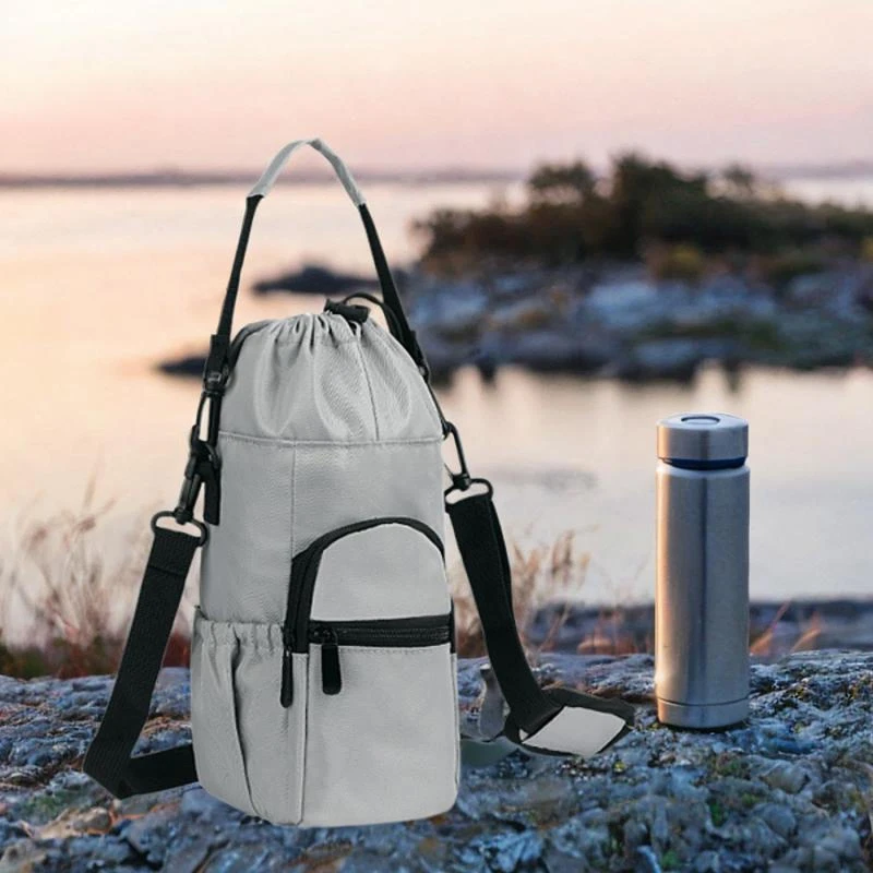 Portable Water Bottle Thermal Bag With Rope 32 Oz 40 Oz Outdoor Sports Water Cup Kettle Bag With Heat Insulation Keep Hot/Cold