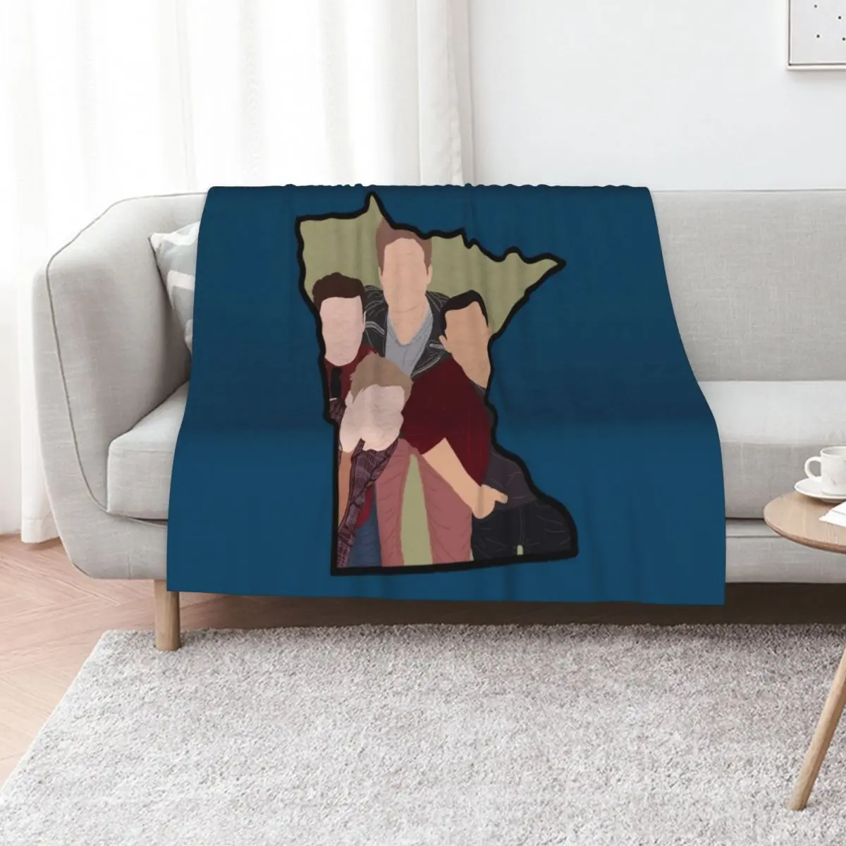 Big Time Rush (Minnesota outline) Throw Blanket Cute Plaid Heavy sofa bed Thin Thins bed plaid Blankets