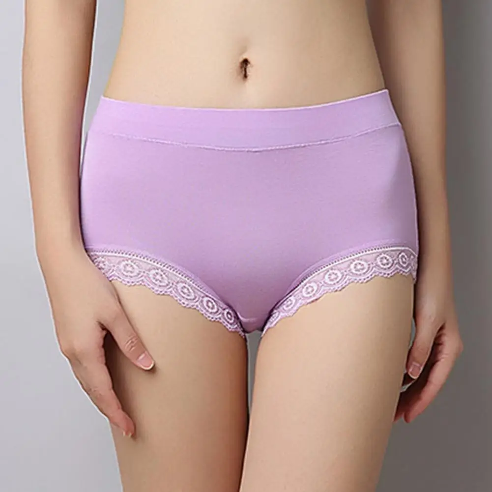 

4Pcs/lot Women Modal Underwear Knickers High Waist Bow Briefs For Women Seamless Breathable Lingerie Panties Ropa Interior Femen