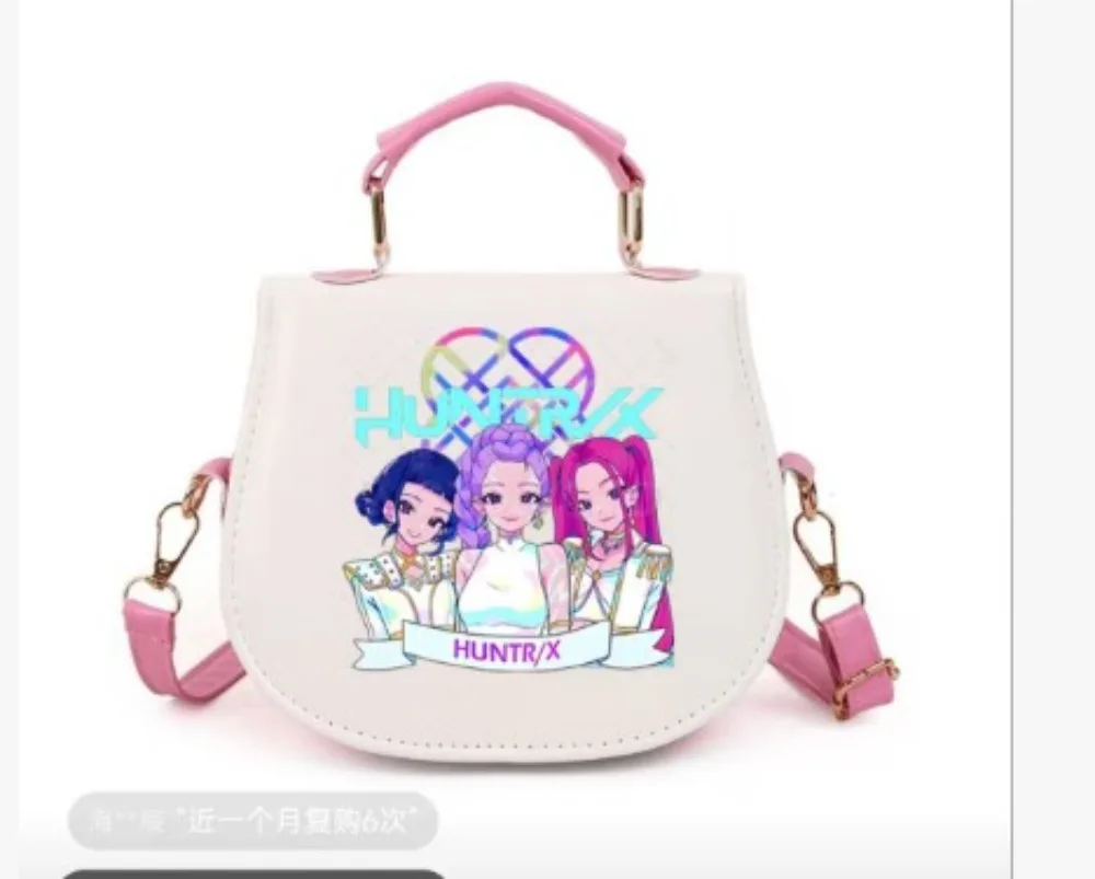 حقيبة كتف للفتيات بنمط شيطان الصيادين - حقائب كروس عصرية برسوم كارتونية أنيمي KPop Fan هدايا حقائب يد بسحاب للطلاب في سن المراهقة #2