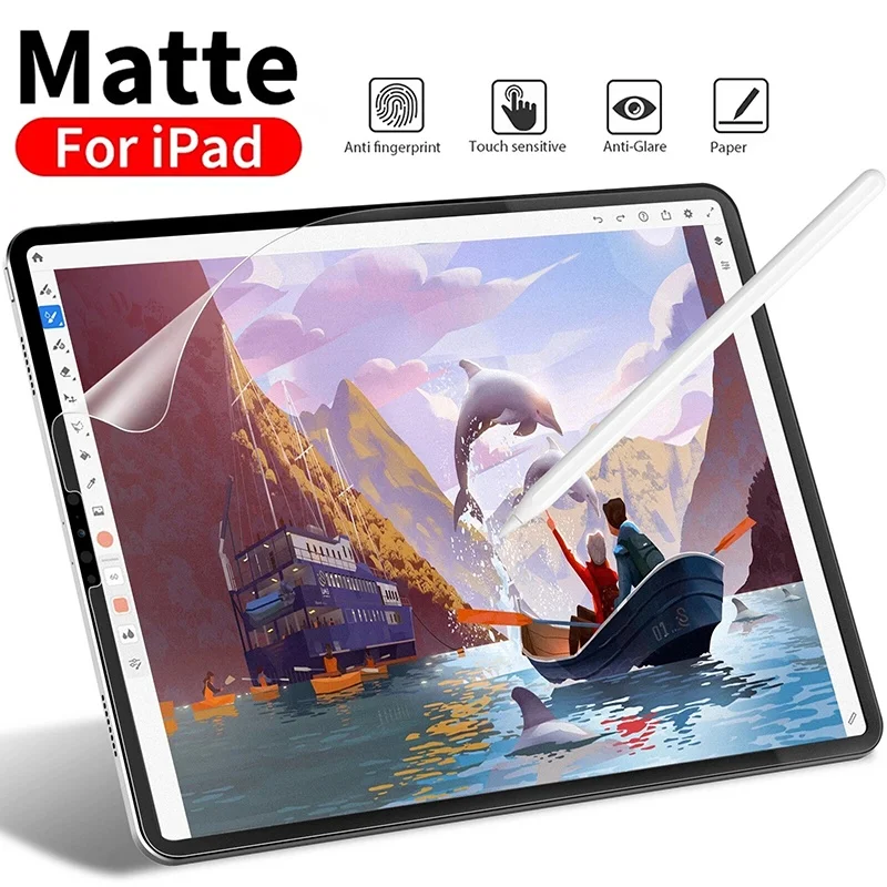 Matte Anti Glare Painting Protective Film For iPad 10th 9th 8th 7th Gen Mini 6 Air 5 Screen Protector For iPad Pro 11 2022 2021