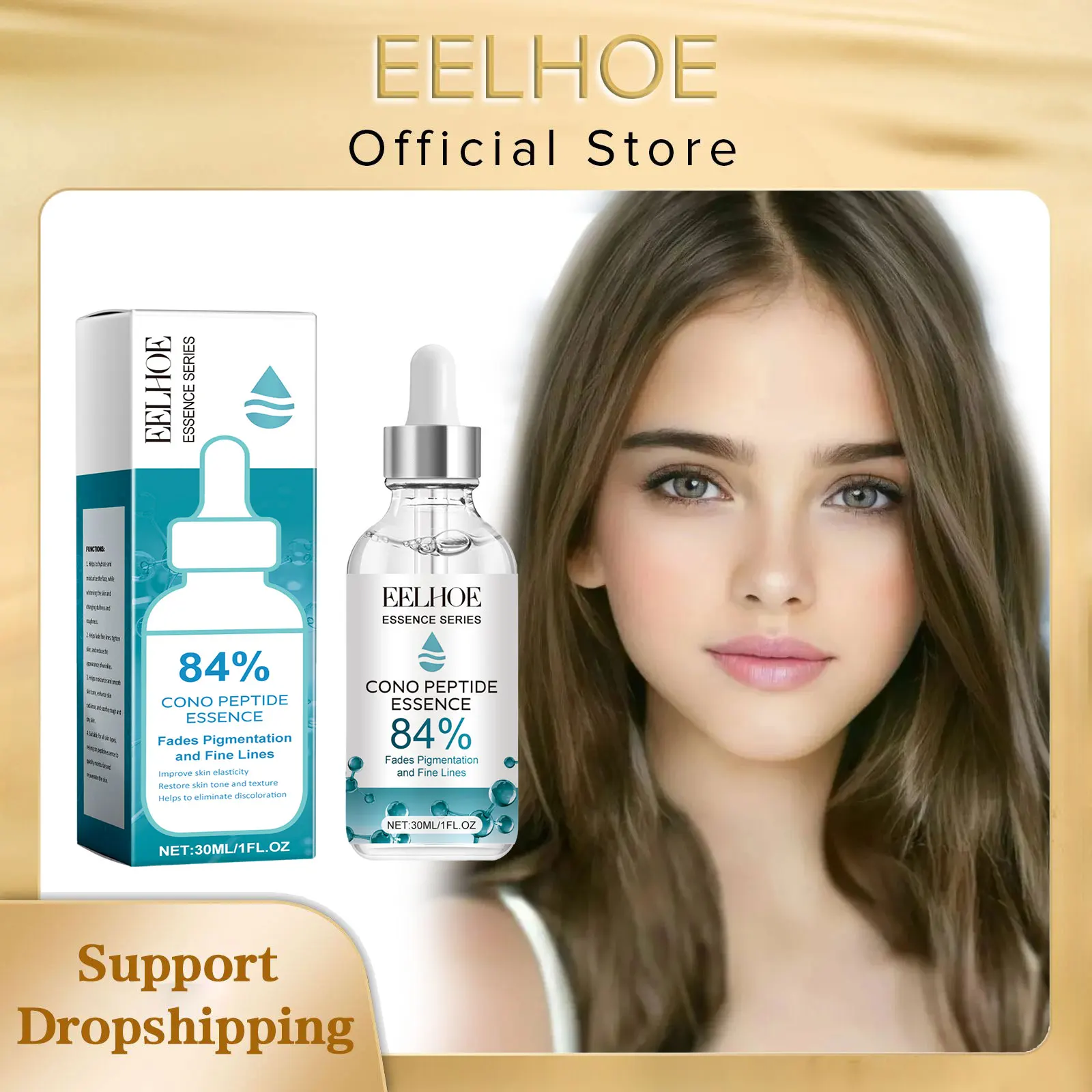 

EELHOE Hyaluronic Acid Facial Serum Lasting Moisturizing Face Lift Increase Skin Elasticity Antioxidant Firming Face Serum 30ml