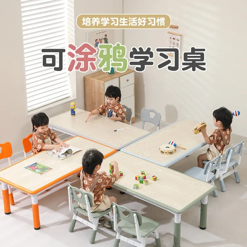 Study table, set can lift household, early education toys