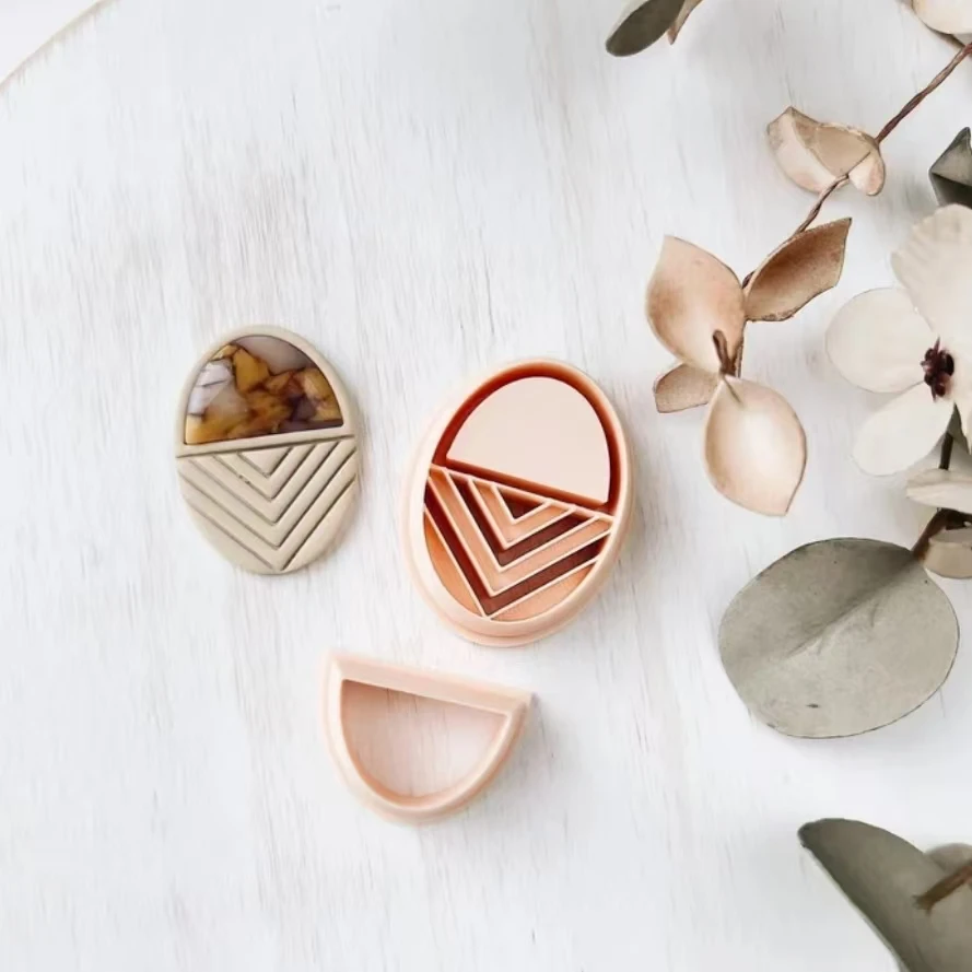 Polymer Clay Earring Cutter set, FAUX STONE, Dangle Clay Cutter, Abstract shape clay cutter