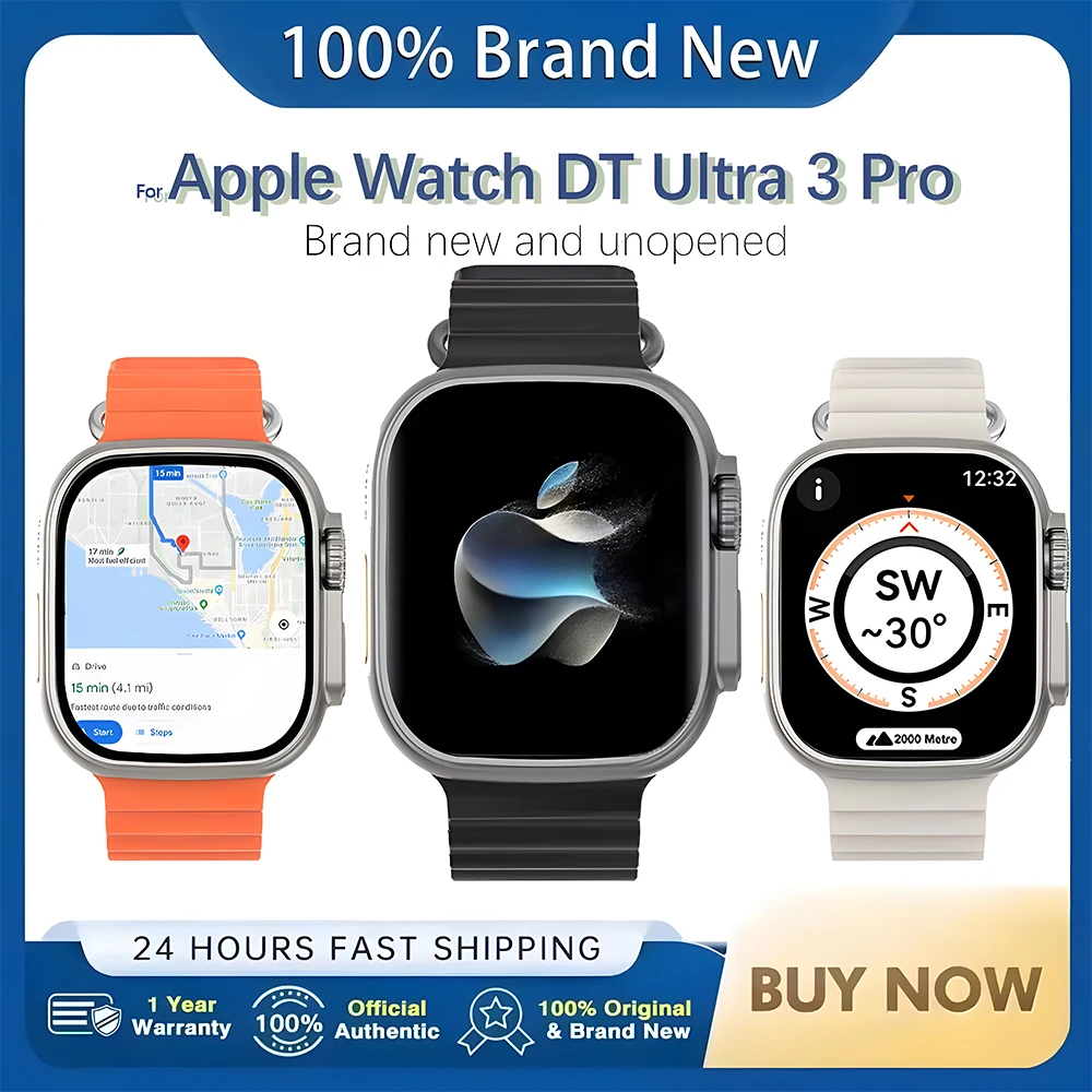 2025 جديد DT Ultra 3 ساعة ذكية AMOLED HD شاشة 4GB MP3 MP4 لاعب بلوتوث شبكة تقاسم APP مخزن الدردشة GPT ساعة ذكية الرجال