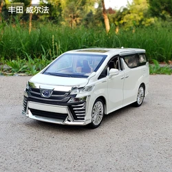 1:24 Toyota Vellfire MPV Van Alloy Diecasts & Toy Vehicles Metal Toy Car Model Sound and light Collection Toy C500