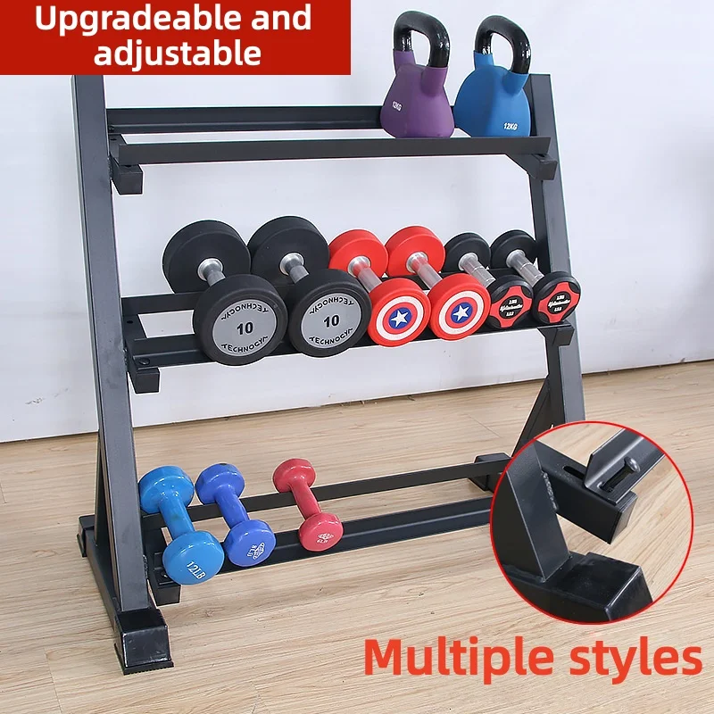 Three-layer hexagonal adjustable dumbbell stand for home fitness equipment dumbbell storage Portable Fitness Equipment