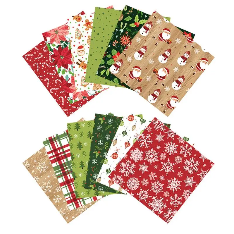 Christmas Scrapbook Paper 6Inch Vintage Scrapbooking Paper 0 DIY Christmas Paper Creative Pattern Paper For Decorative