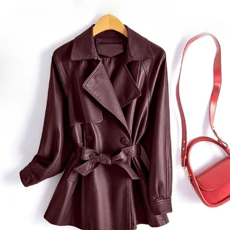 この秋の新作ミッドレングスPUレザージャケットは、アメリカンレトロなスリムで多用途なレザーコートで、女性用ファッションコートです。