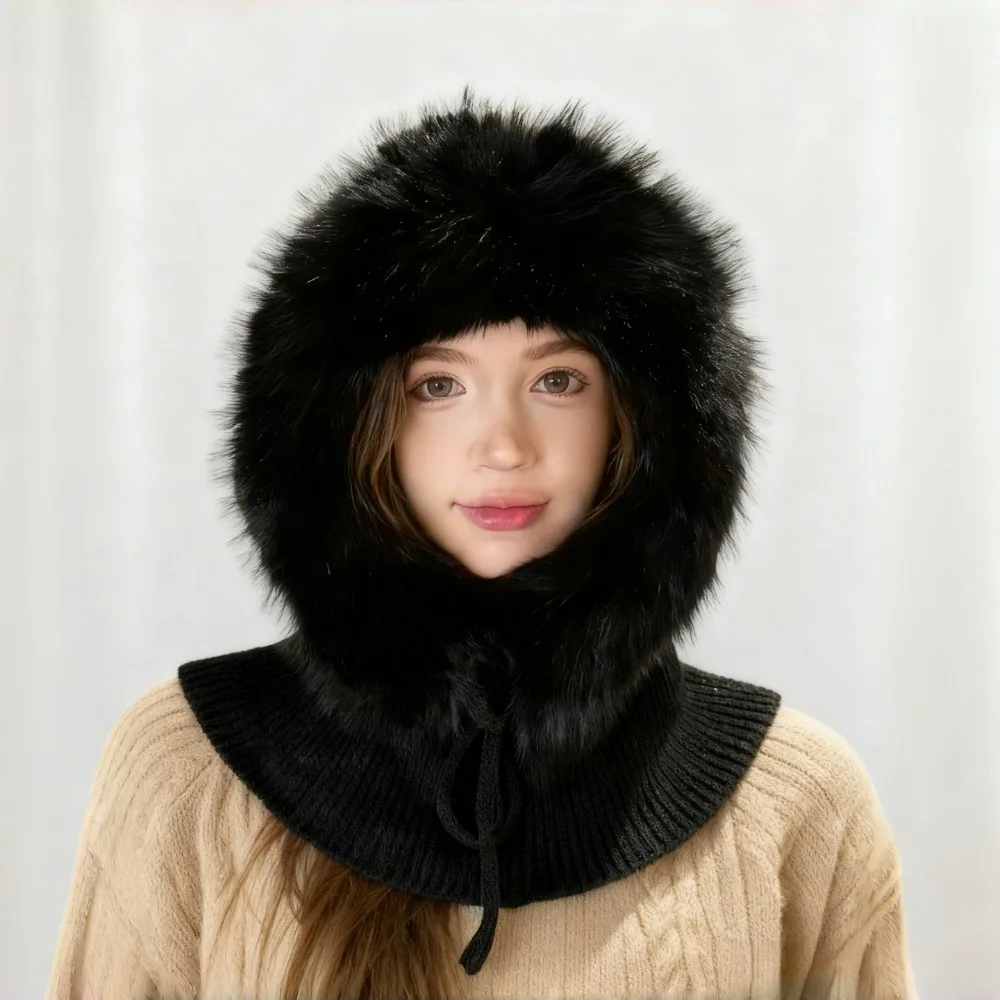 بالاكلافا المرأة الخريف الشتاء ألياف البوليستر محبوك قبعة العصرية ومتعددة الاستخدامات الدافئة والباردة واقية البلوز القبعات #1