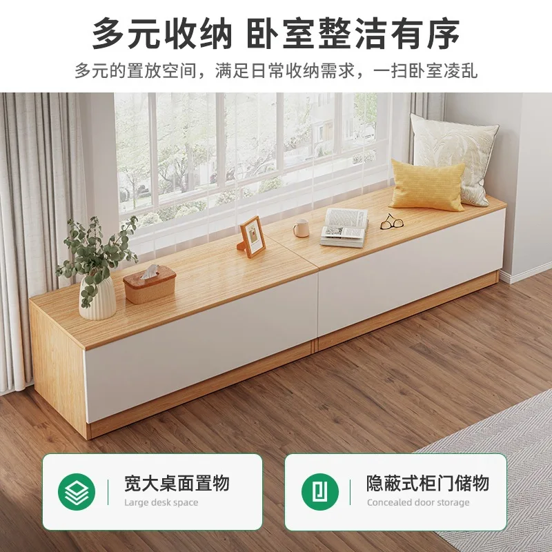 Flip bay window cabinet Locker Seated storage Locker Low Combination Kang cabinet Floor Bedroom tatami cabinet