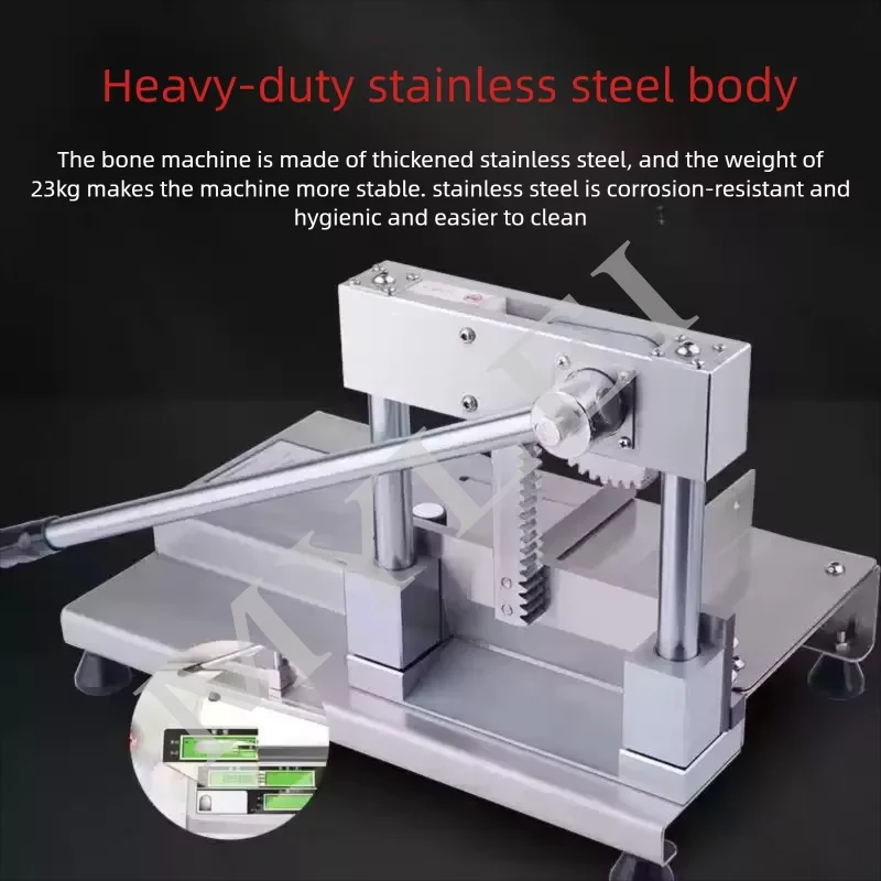 Commercial Frozen Meat Slicer Bone Cutting Machine Minced Lamb Chicken Duck Fish Ribs Food Processing Tool