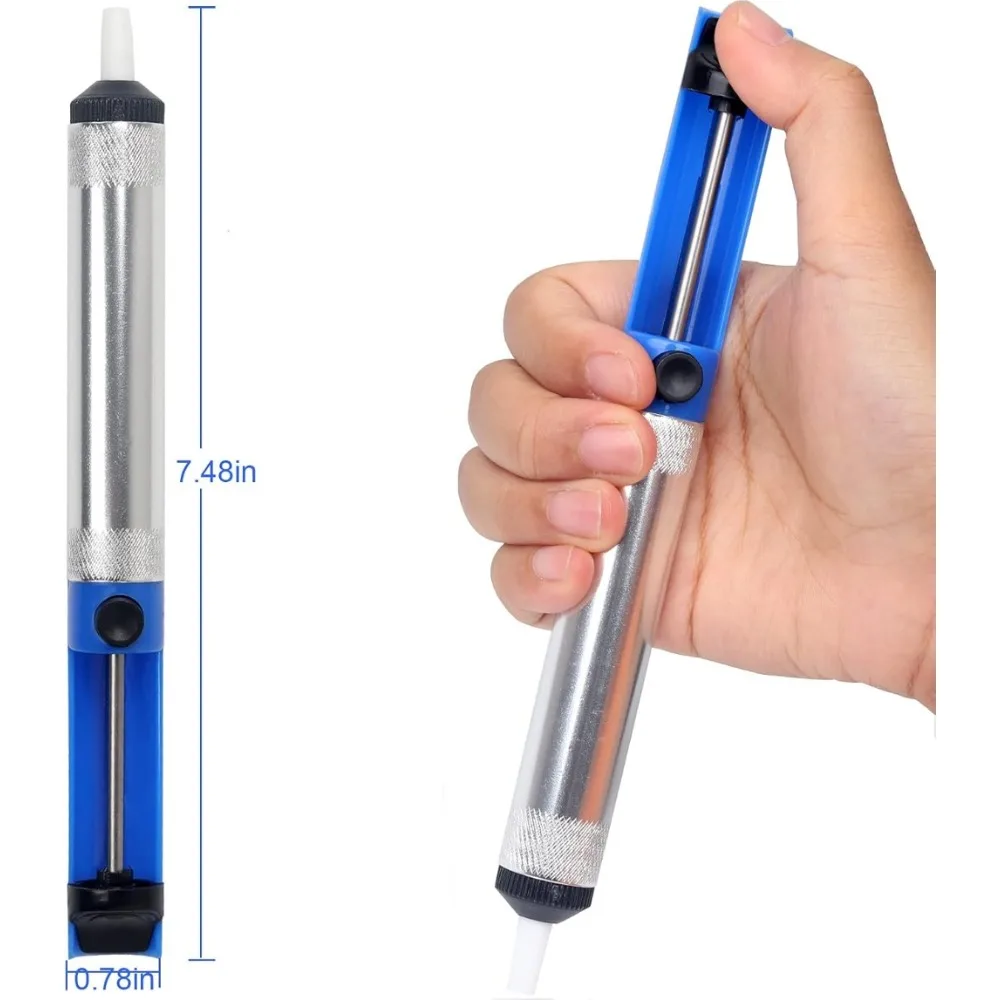 Aluminum Desoldering Pump Vacuum Tin Removal Pen Desoldering Mesh Braid Tape Copper Welding Solder Remover Flux BGA Repair Tool view 2