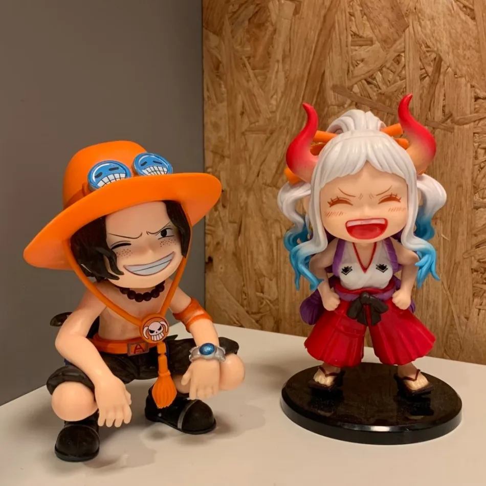 Hochwertige 13cm One Piece Ace Yamato Anime-Charaktere Actionfiguren PVC-Sammlermodell Spielzeugauto-Ornamente Geburtstagsgeschenk