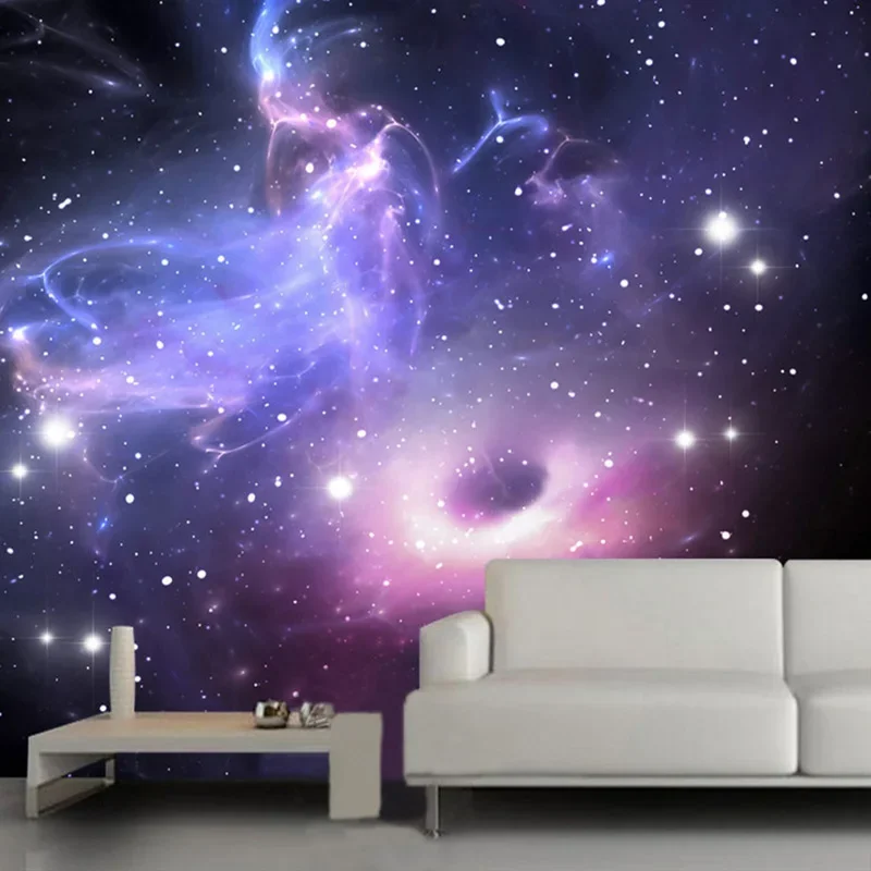 

Custom 3D Wall Cloth Modern Starry Sky Galaxy Mural Wallpaper Bedroom Living Room Restaurant Decor Backdrop Wall Paper For Walls