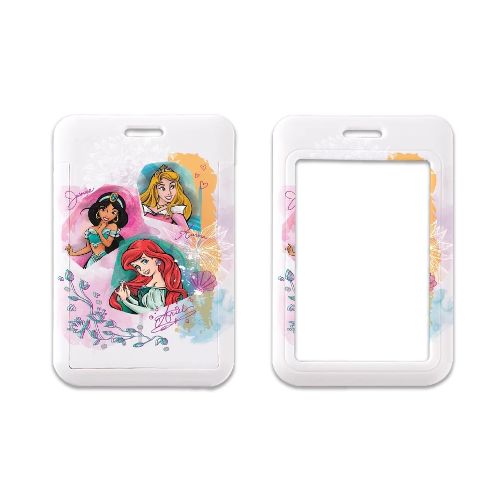 Porta carte di debito Disney cordino per telefono corda porta Badge per carta d'identità biancaneve principessa tracolla per cartone animato portachiavi regalo